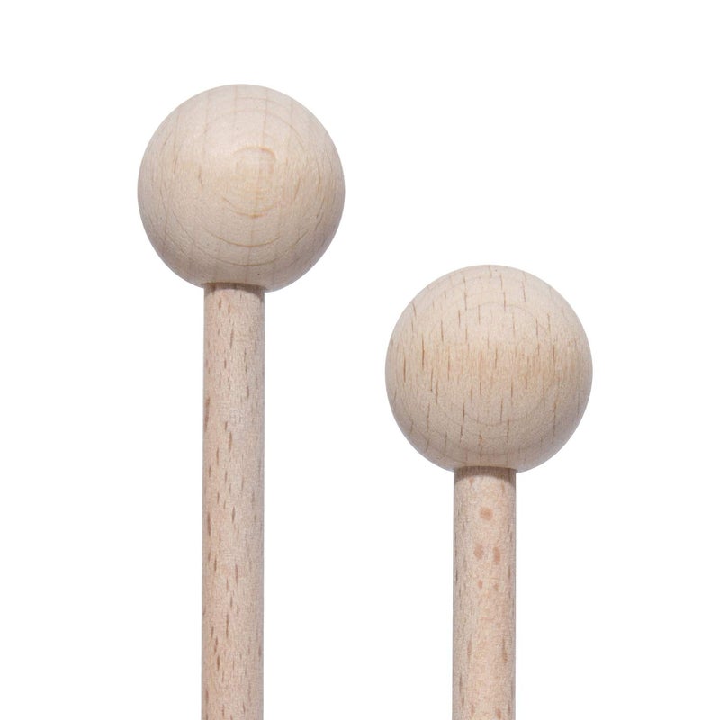 Mihey Wood Mallets Percussion Sticks for Xylophone, Chime, Wood Block, Glockenspiel and Bells, 8 Inch Long - Image 2